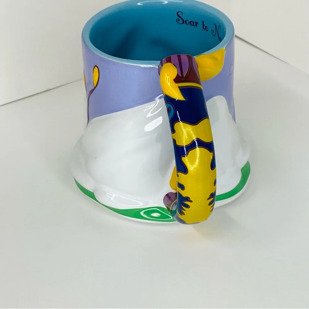 Disney Parks Princess Jasmine Lotus Flower Sculpted Mug Magic Carpet Handle Cup